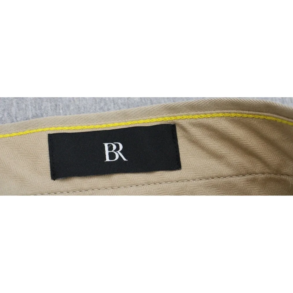 Banana Republic Pants Mens 36 x 32 Beige Cotton Blend Flat Front Straight Chino